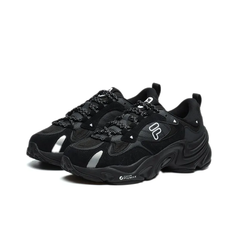 FILA FUSION BUZZARD Meteor Shoes Cushioning Anti-Slip And Wear-Resistant Low-Top Chunky Sneakers Men's Black-1