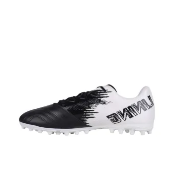 LiNing MG Rubber Short Studs Firm Ground Artificial Ground Natural Ground Wear Resistant Soccer Shoes Men's Black White