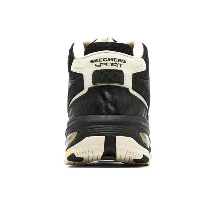 Skechers Vigor 3.0 Cushioning Anti Slip And Wear Resistant Mid Top Chunky Sneakers Men's Black White-3
