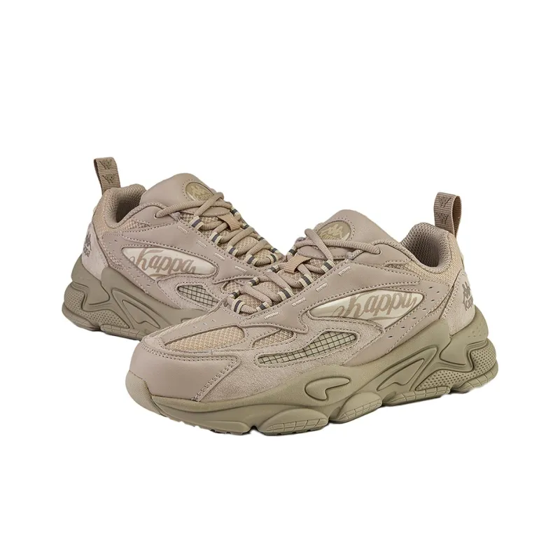 Kappa Wear Resistant Coverage Low Top Chunky Sneakers Unisex Moon Gray-3