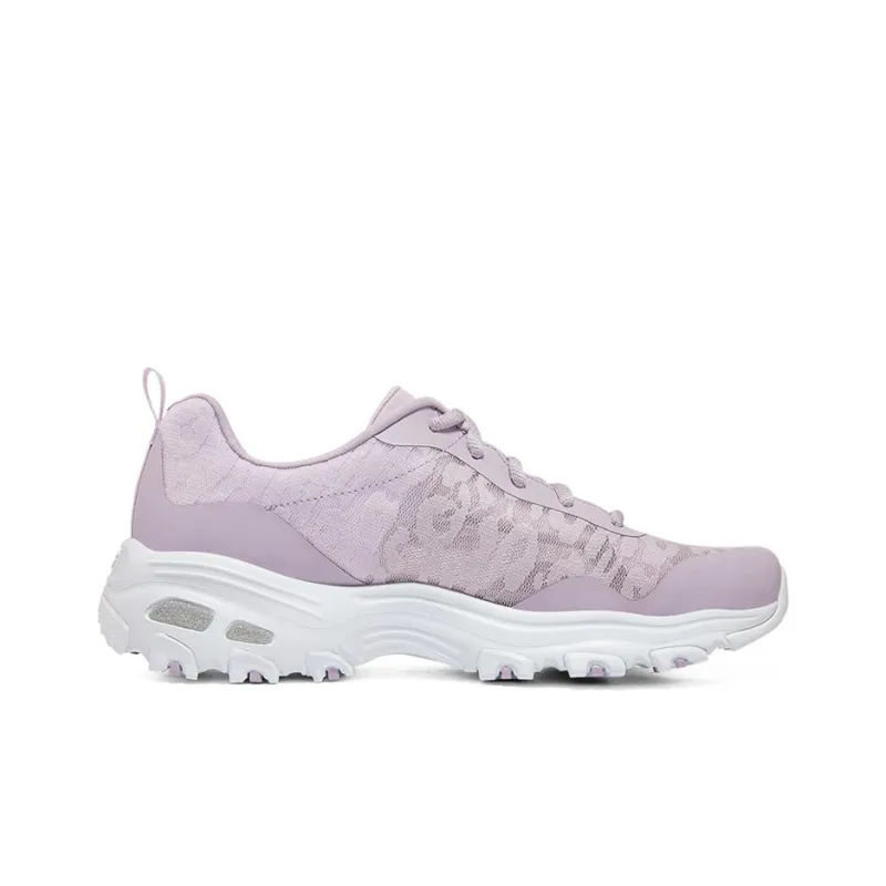 Skechers D'LITES 1.0 Anti Slip And Wear Resistant Breathable Low Top Chunky Sneakers Women's Lavender-1