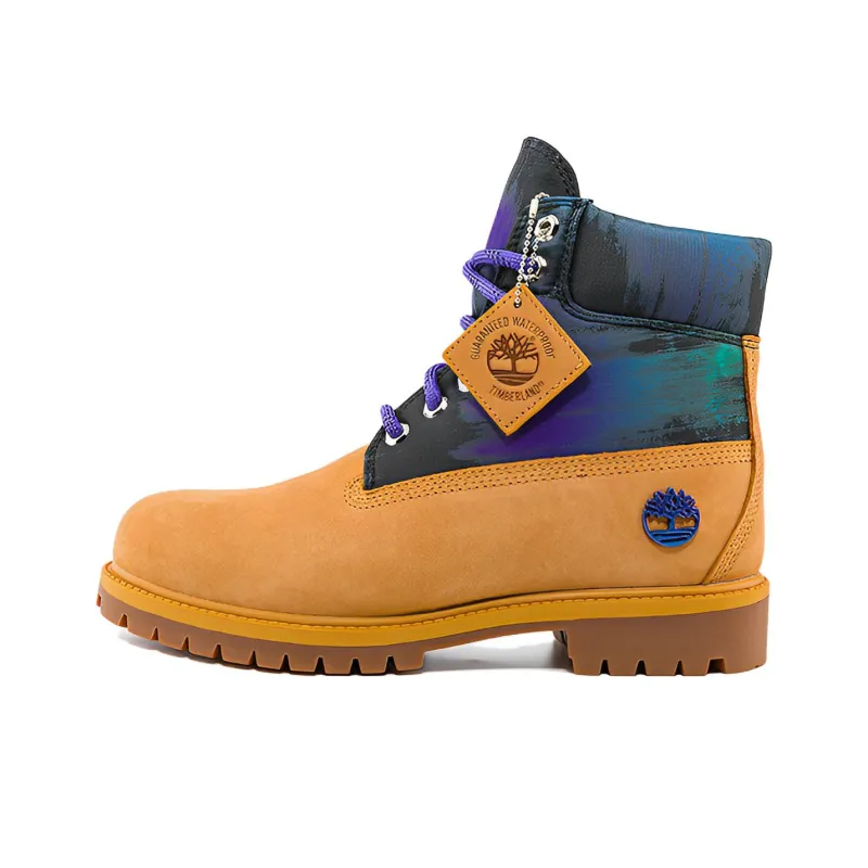 Timberland Premium 6 Inch Blue Yellow Boots-0