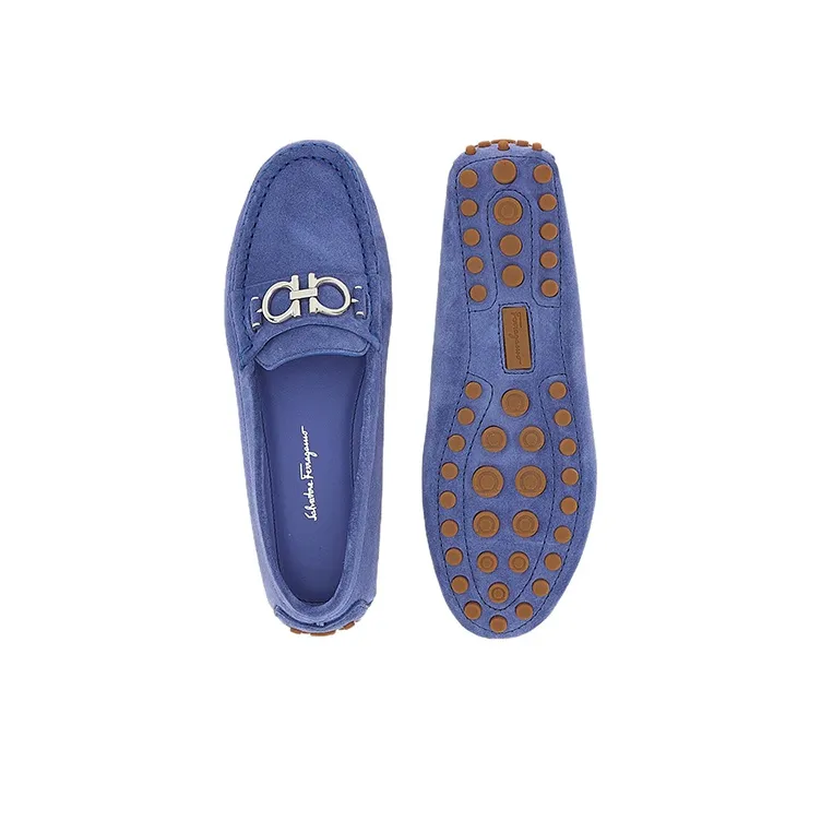 FERRAGAMO Flat Shoes Women's Blue-4
