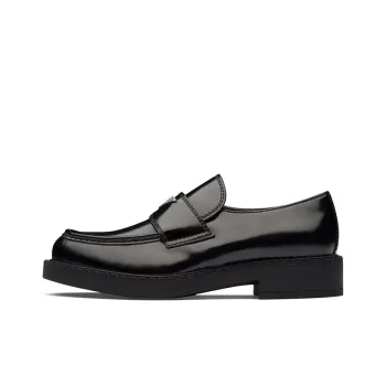 PRADA 35mm Loafer Black Brushed Leather