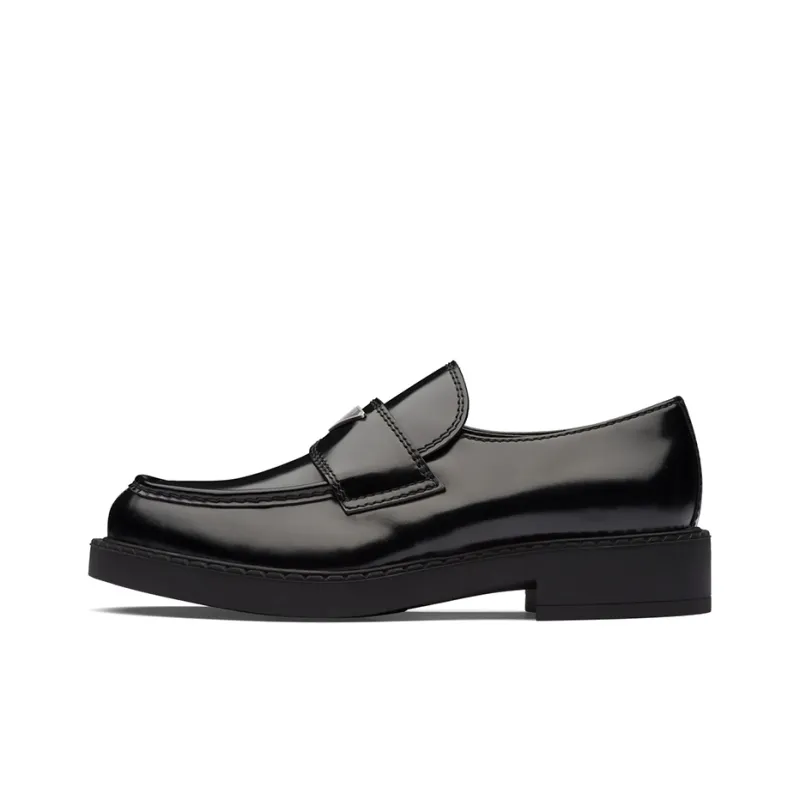 PRADA 35mm Loafer Black Brushed Leather-0