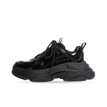 Balenciaga Triple S Low Top Chunky Sneakers Women's Black