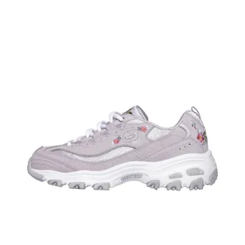 Skechers D'LITES 1.0 Cushioning Anti Slip And Wear Resistant Low Top Chunky Sneakers Women's Lavender