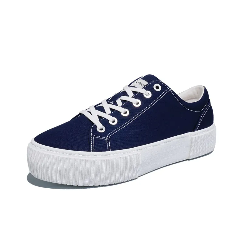 Rockfish Anti Slip Wear Resistant Low Top Canvas Shoes Women's Dark Blue-1