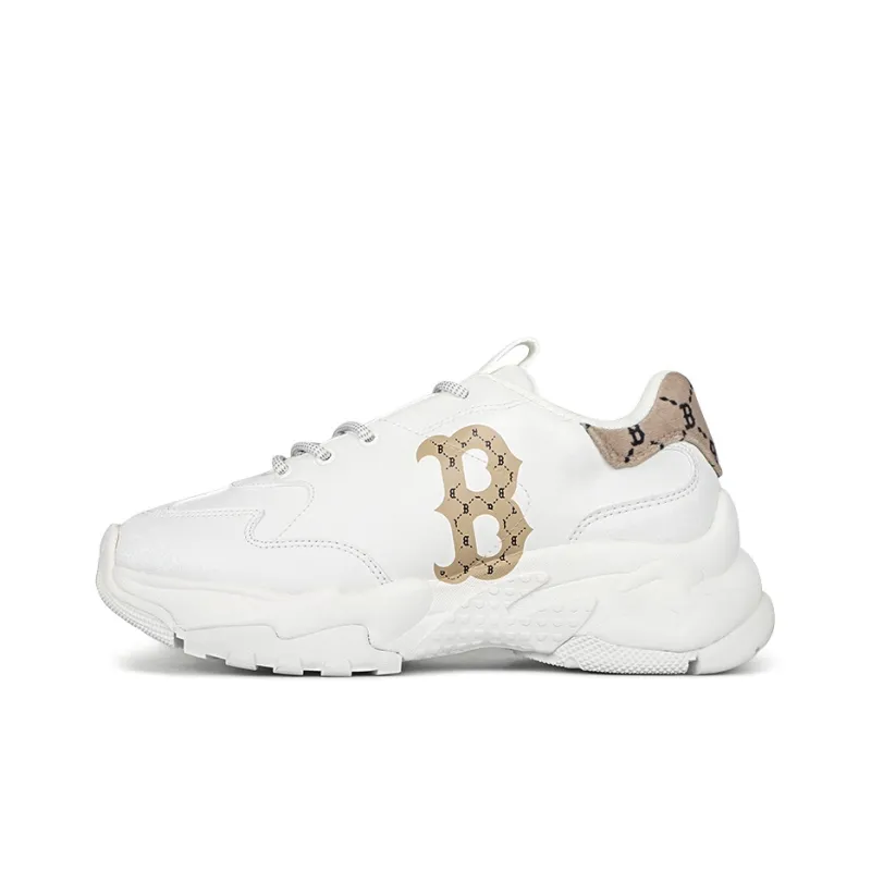 MLB Big Ball Chunky Cushioning Anti Slip And Wear Resistant Low Top Chunky Sneakers Unisex White-0