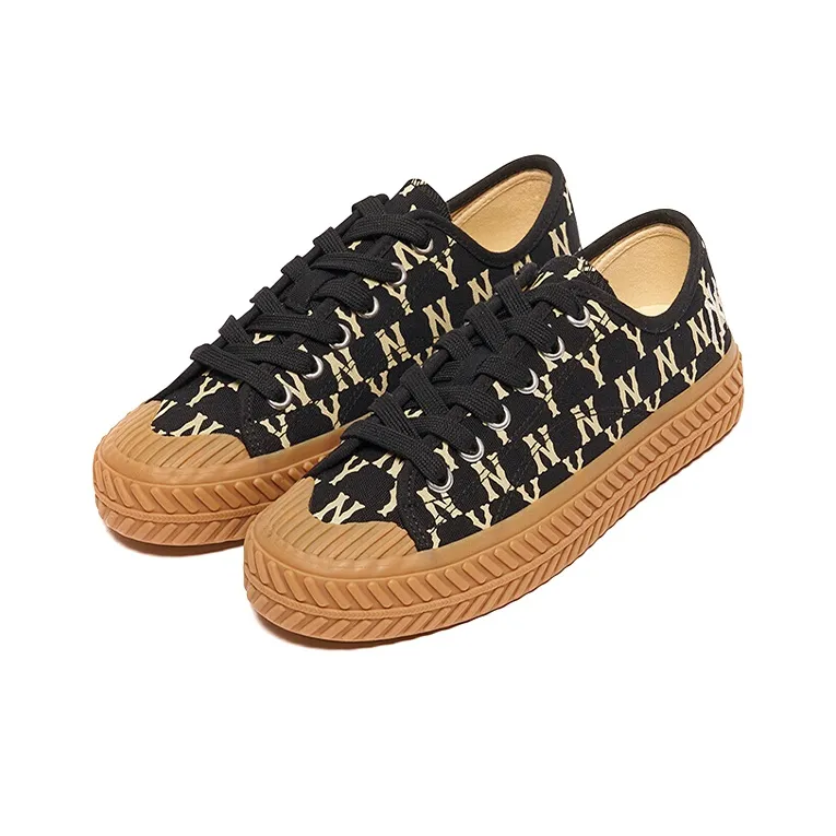 MLB Playball Slip Resistant Low Top Canvas Shoes Unisex Black-2