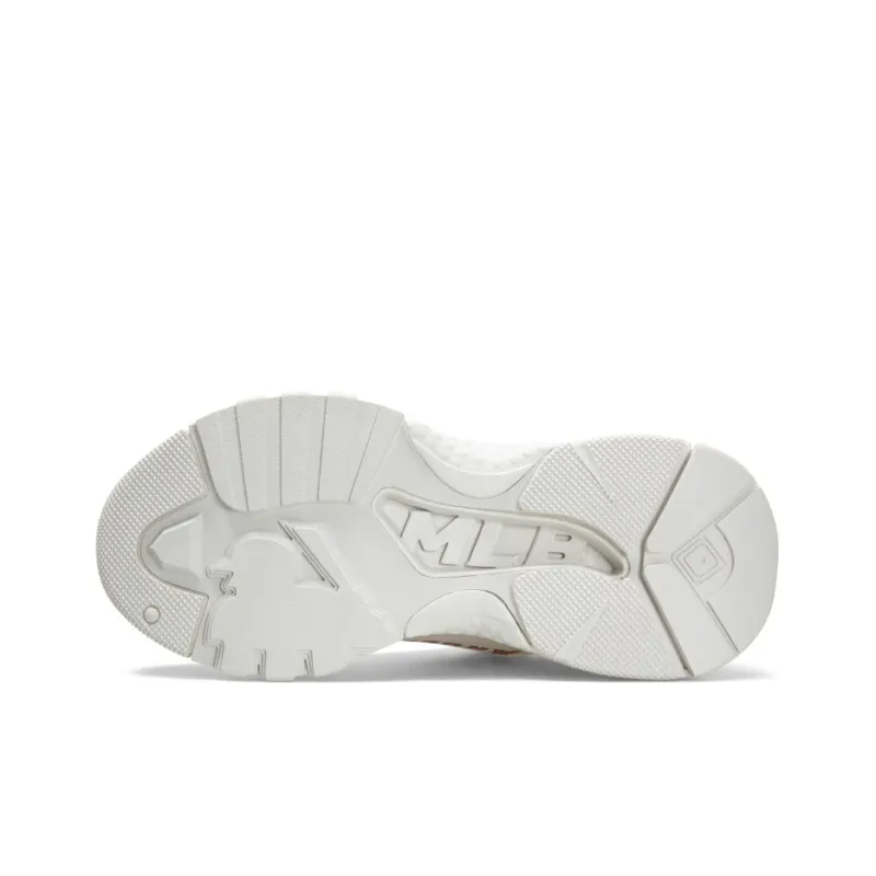 MLB Big Ball Chunky A Anti Slip Wear Resistant Low Top Chunky Sneakers Unisex White Red-4