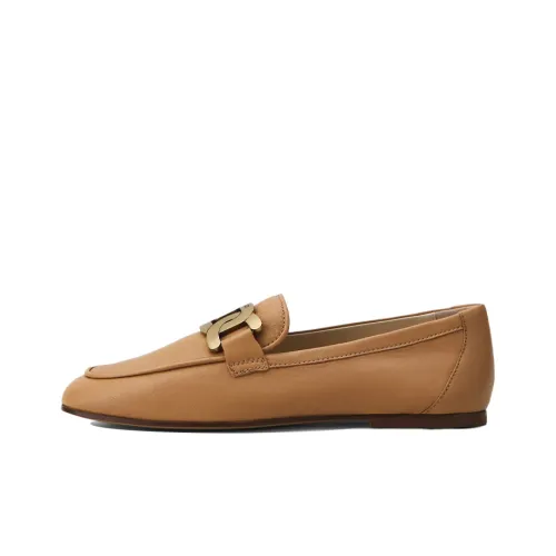 TOD'S Kate Gold-chain Leather Loafers