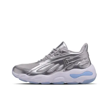 LiNing Butterfly Cushioned Slip Resistant Low Top Chunky Sneakers Men's Silver