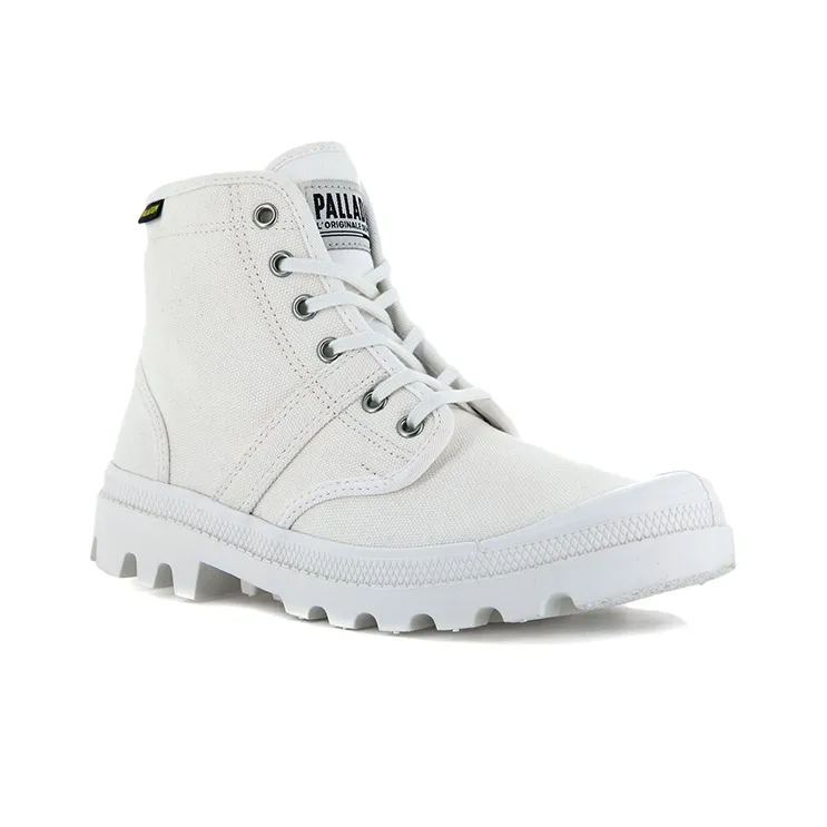 Palladium Slip Resistant, Abrasion Resistant, Breathable, Coverage, Cushioning High Top Canvas Shoes Men's White-2