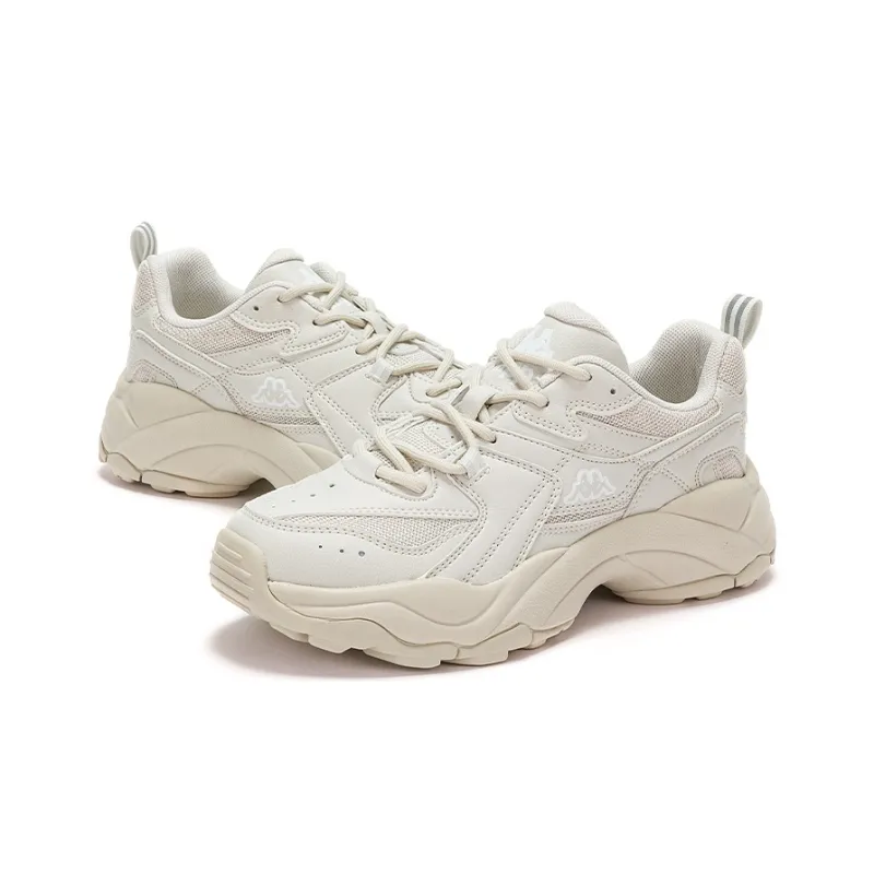 Kappa Shock Absorbers With Slip Resistant And Abrasion Resistant Properties Low Top Chunky Sneakers Women's New Khaki-3