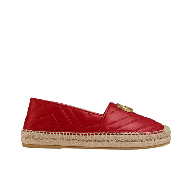 GUCCI Casual Single Shoes Women's Red-1