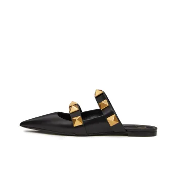 Valentino Roman Stud Roman Stud Casual Single Shoes Women's Black