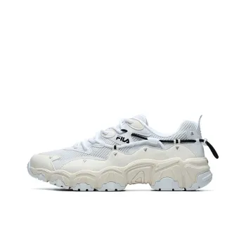 FILA Cat Claw MORDEN CHIC FMC Cushioning Anti Slip Wear Resistant Breathability Low Top Chunky Sneakers Men's Jet White