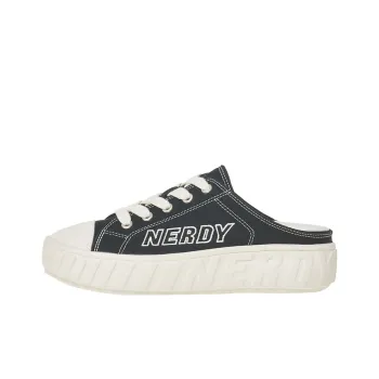 Nerdy Canvas Shoes Unisex Low Top Black