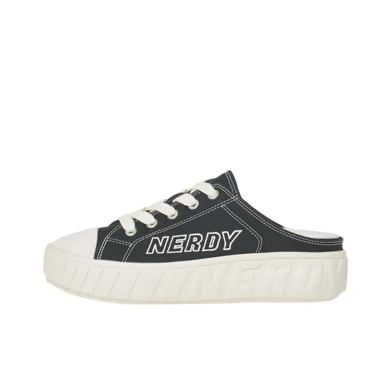 Nerdy Canvas Shoes Unisex Low Top Black-0