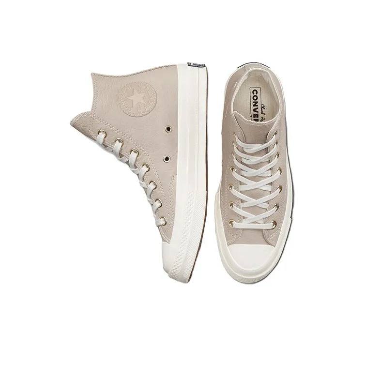 Converse 1970s Chuck 70 Earthy Neutrals Wear-Resistant High-Top Canvas Shoes Unisex Gray-3