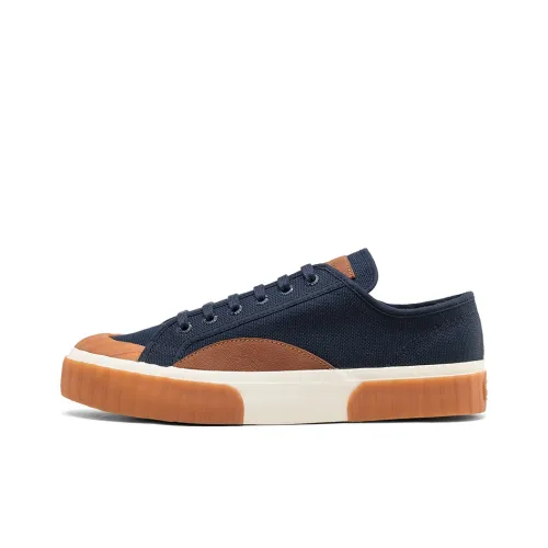 SUPERGA Canvas Shoes Men Low-Top Navy Blue