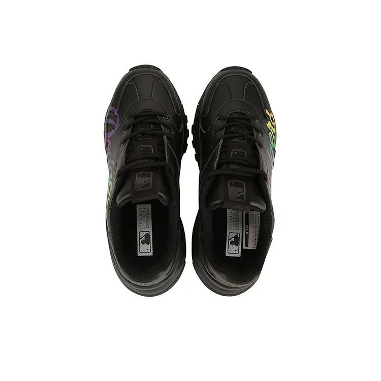 MLB Big Ball Chunky Wear Resistant Low Top Chunky Sneakers Unisex Black-2