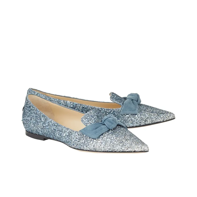 Jimmy Choo Gabie Flat Shoes Women's Blue-2