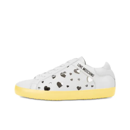 LOVE MOSCHINO Skateboard Shoes Women's Low-Top Yellow