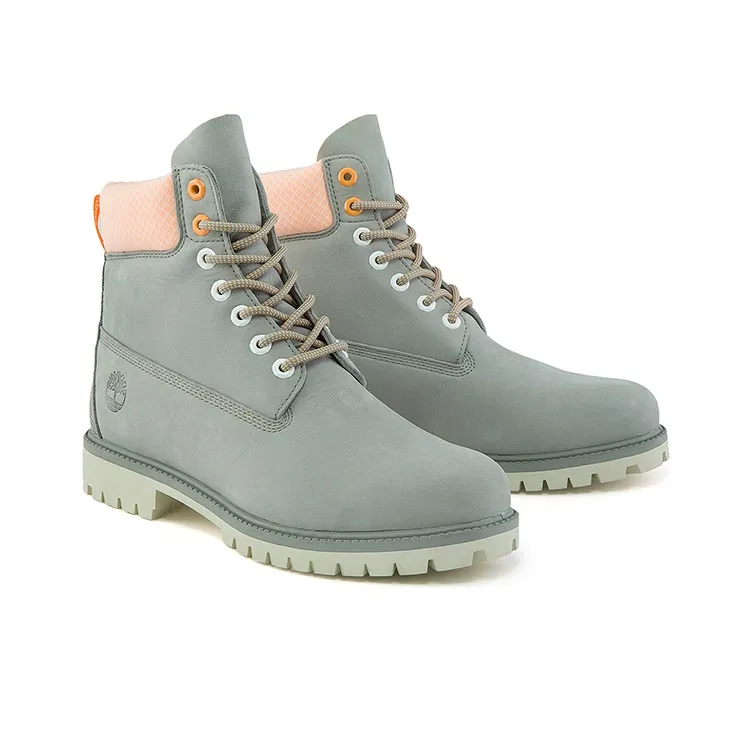 Timberland Hi Vis Heritage 6 Inch Waterproof Wide Fit Boot 'Grey'-3