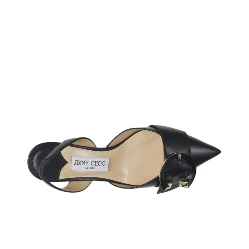 Jimmy Choo Moni Chunky Heel Medium Heel Shoes Women's Black-4