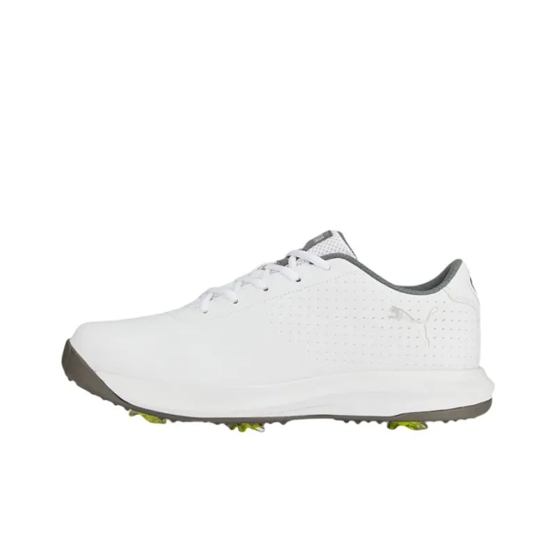 PUMA Fusion Tech Anti Slip Wear Resistant Low Top Golf Shoes Men's White-0