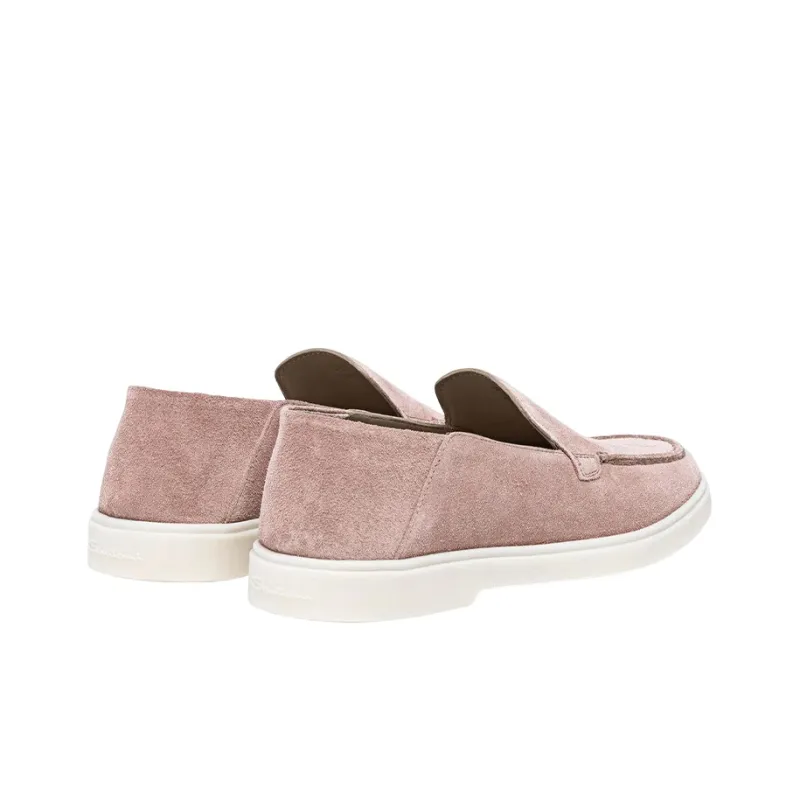 Santoni Tonal-stitching Suede Loafers-3