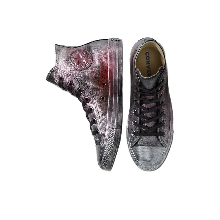 Converse Chuck Taylor All Star Waxed Metal Anti Slip And Wear Resistant Coverage High Top Canvas Shoes Men's Red-3