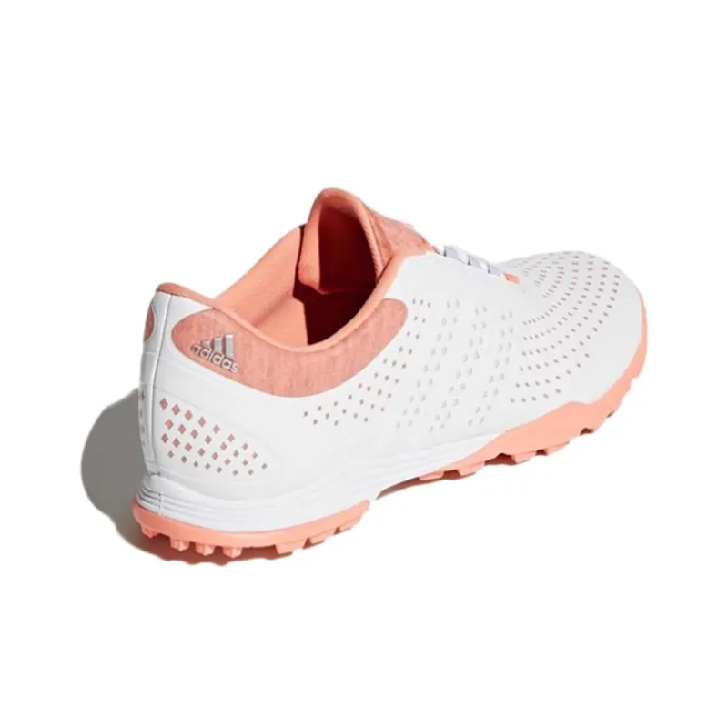 Adidas Adipure Series Golf Shoes Women's Low-Top White/Orange-3