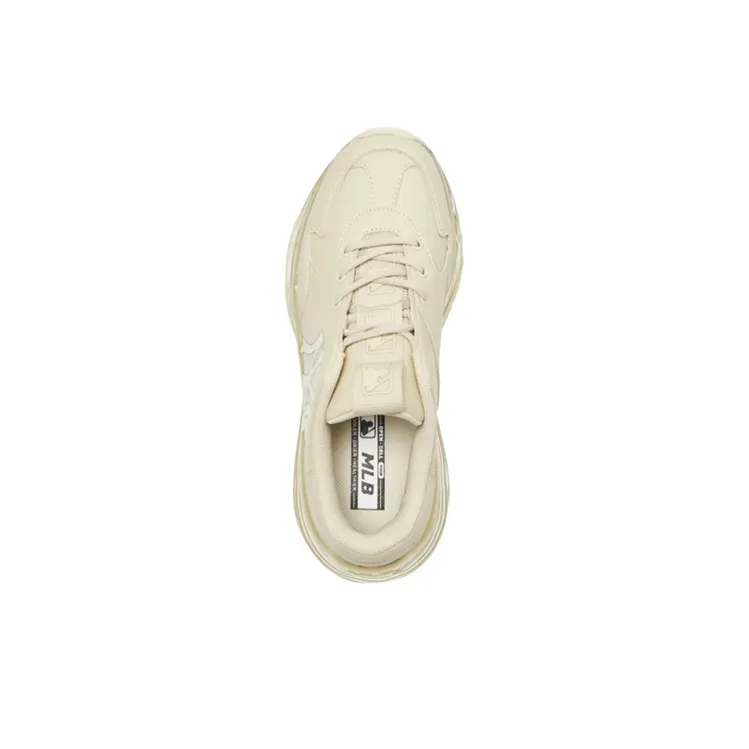 MLB Big Ball Chunky Anti Slip And Wear Resistant Lightweight Low Top Chunky Sneakers Unisex Beige-3