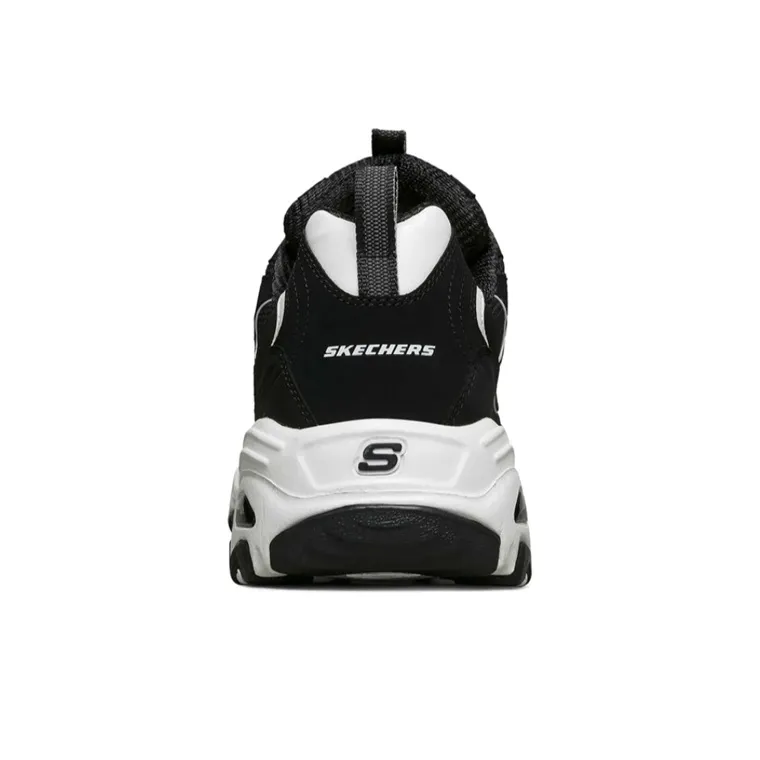 Skechers D'lites Running Shoes Black/White-3