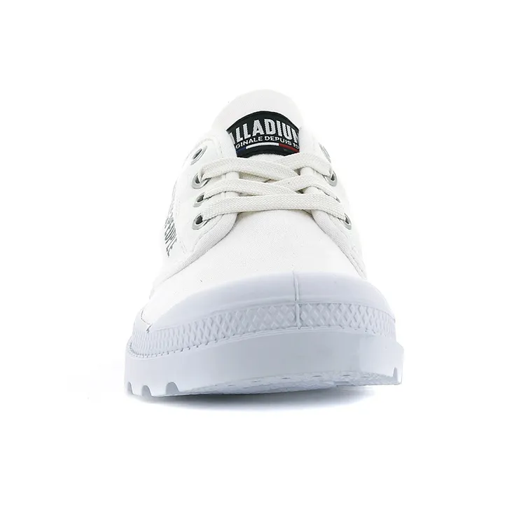 Palladium Pampa Oxford Uniform Of The Slip Resistant, Abrasion Resistant, Breathable Low Top Canvas Shoes Unisex White-3