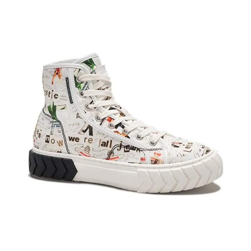 Both Canvas Shoes Women's High Top White-2