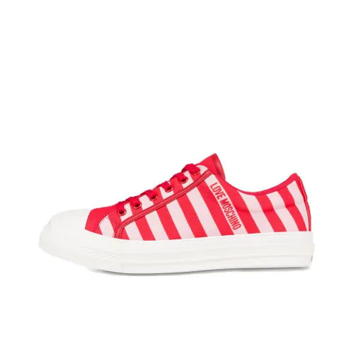 LOVE MOSCHINO Skateboard Shoes Women's Low-Top Red