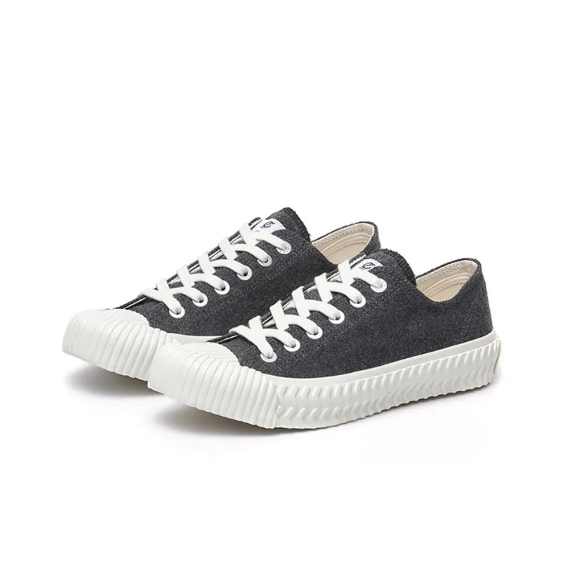 Excelsior Canvas Shoes Unisex Low Top Dark Gray-1