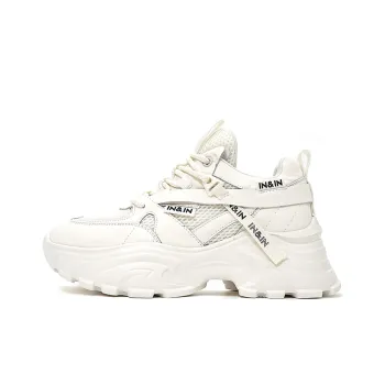 IN&IN Chunky Sneakers Women's Low Top Black/White
