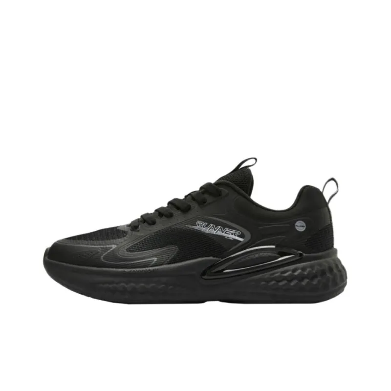 QIAODAN Shu Bomb 1.5 Anti Slip Wear Resistant Low Top Running Shoes Men's Black-0