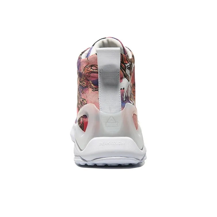 IDX x PEAK State Pole Phoenix Raising Nine Chicks High-Top Canvas Shoes Men's Vermilion Crane-3