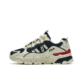 FILA TREK Low Top Chunky Sneakers Women's White Bamboo Shoots/Military Blue