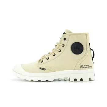 Palladium Pampa Hi Htg Supply Slip Resistant, Abrasion Resistant, Breathable High Top Canvas Shoes Unisex Desert Yellow