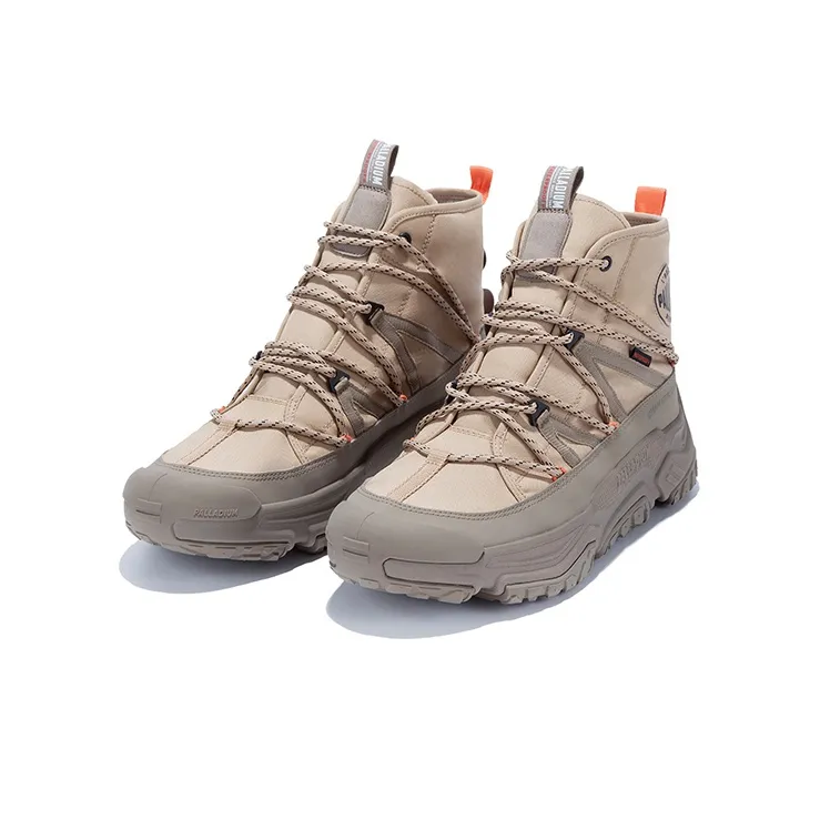 Palladium Off grid Canvas Shoes Unisex High Top Soft Warm Sand-1
