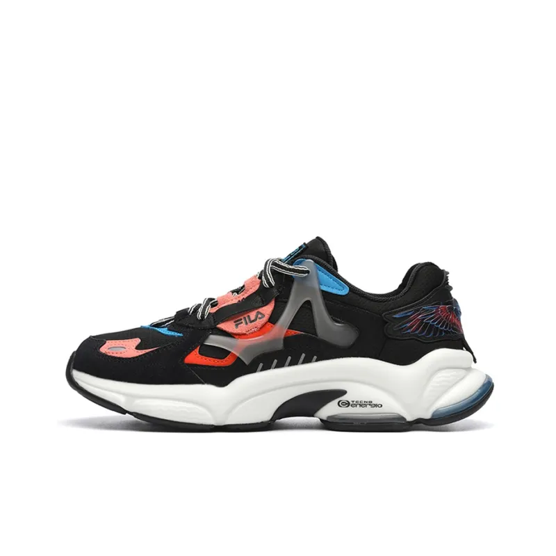 Marcelo Burlon X FILA FUSION FILA FUSION Marcelo Burlon Co branded Series Chunky Sneakers Men Low Top Black-0