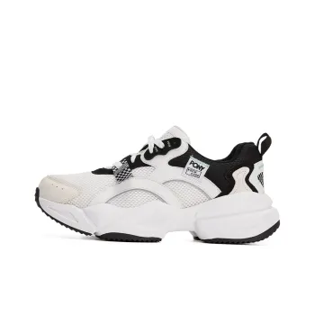 PONY NS501 Cushioning, Slip Resistant, And Abrasion Resistant Low Top Chunky Sneakers Unisex White Black