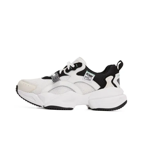 Pony NS501 Chunky Sneakers Unisex Low-Top White/Black